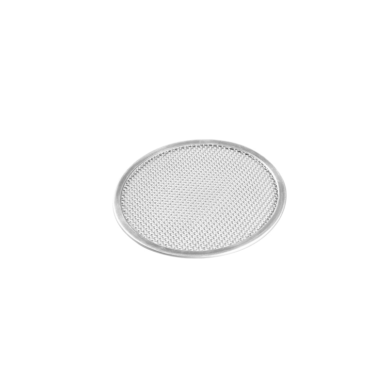 Runda 8-tums diameter sömlösa aluminiumnätpizzaskärm