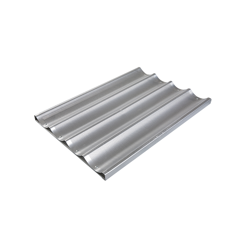 Aluminium perforerad baguettpanna för franskt bröd 4-loaf